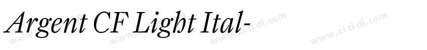 Argent CF Light Ital字体转换